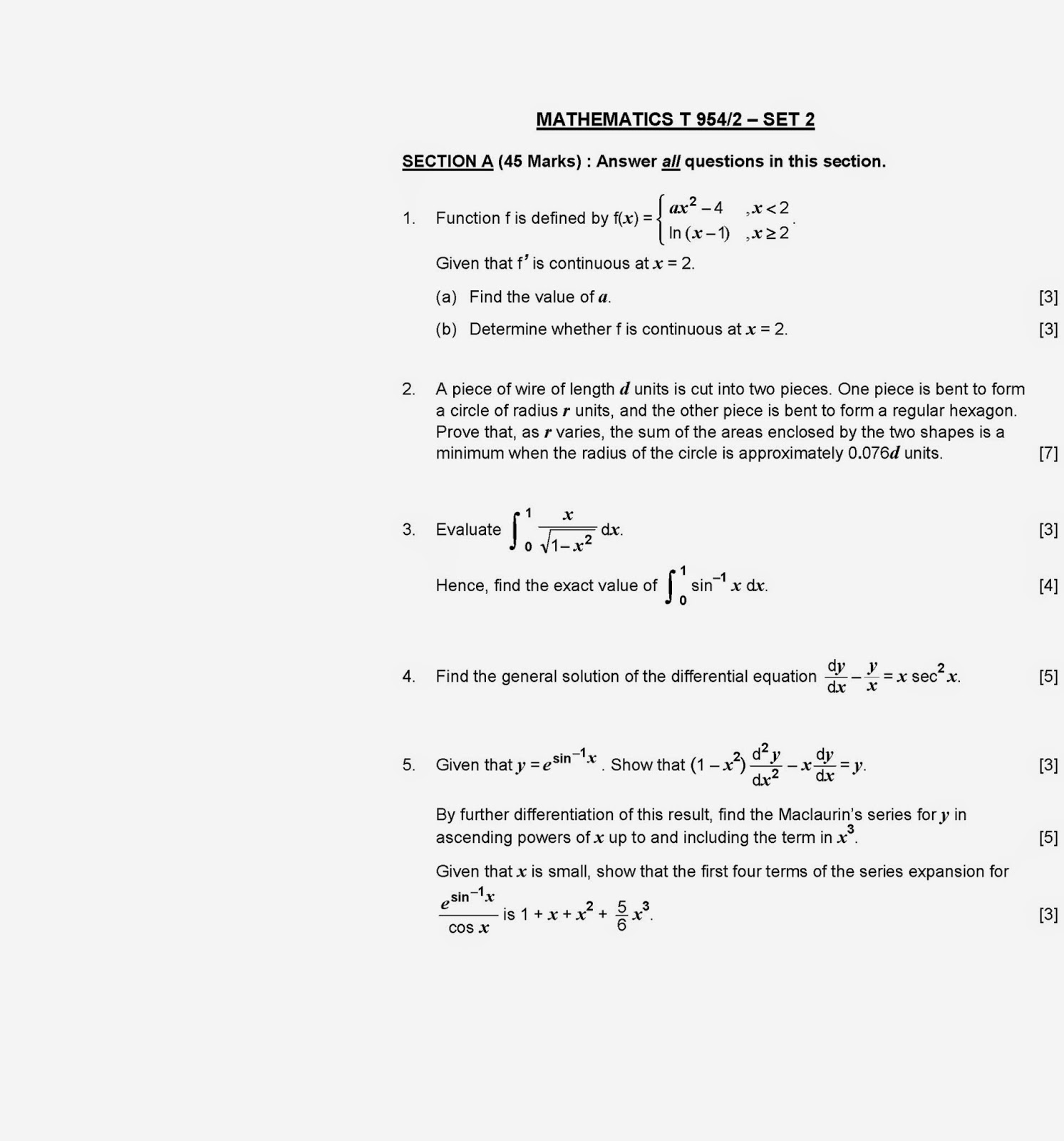 stpm mathematics t coursework 2013 sem 1 answer